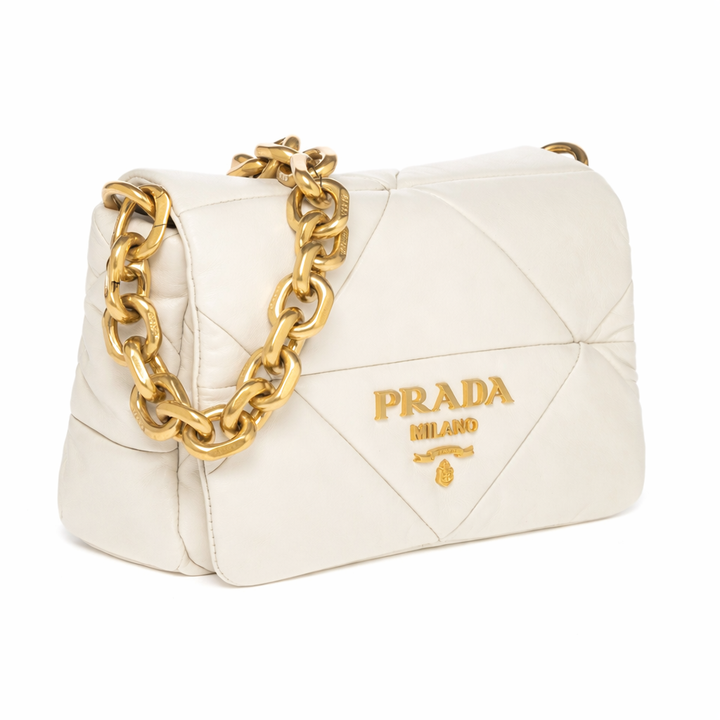 Prada Nappa Leather Padded Shoulder Bag