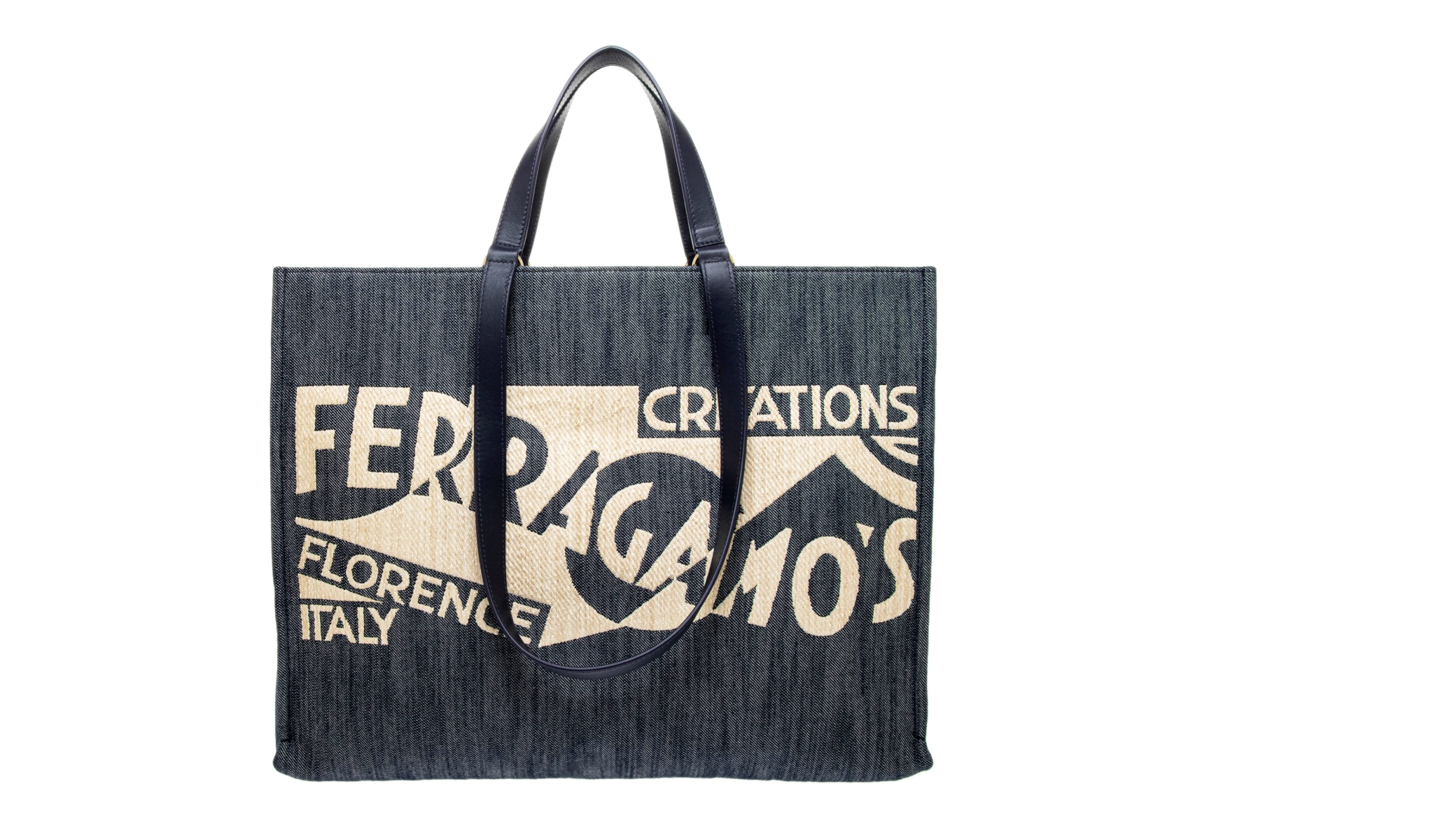 Ferragamo Large Venna-Logo Embroidered Tote