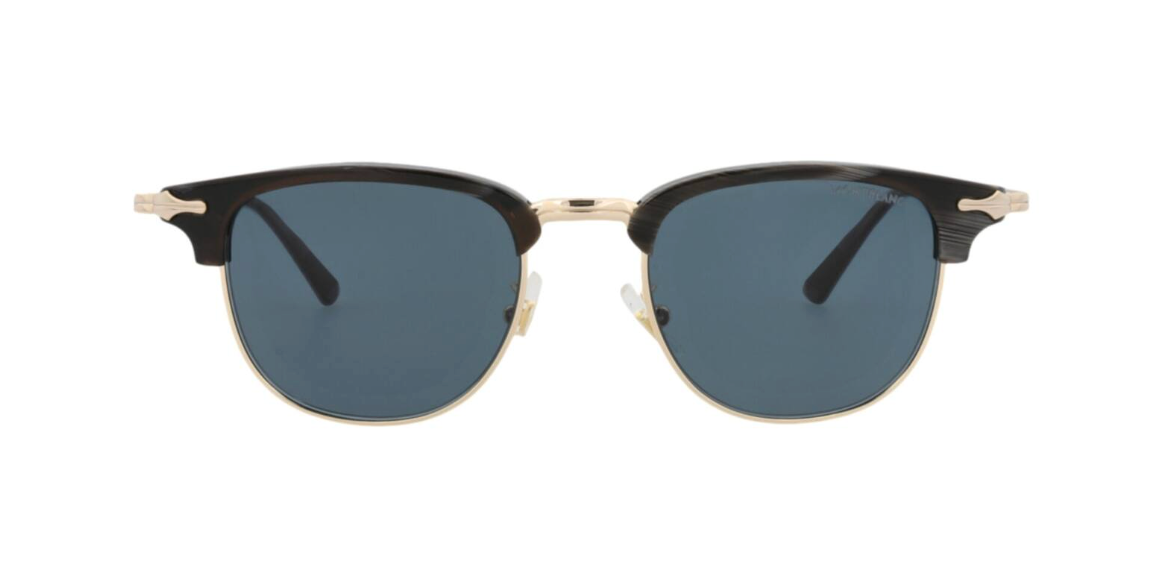 Montblanc Square-Frame Metal Sunglasses