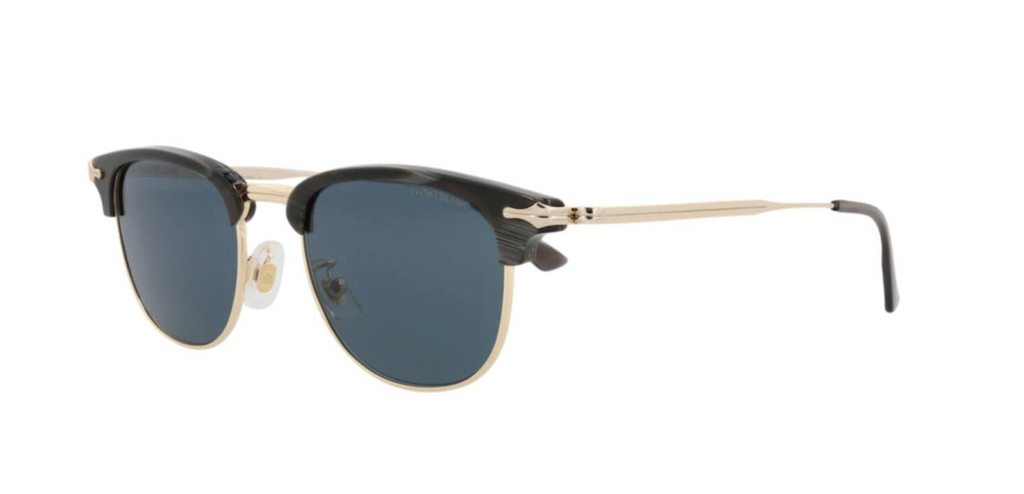 Montblanc Square-Frame Metal Sunglasses