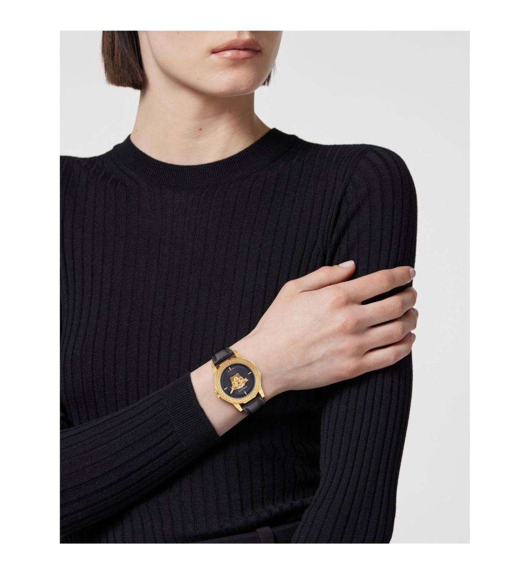 Versace Medusa Deco Leather Watch