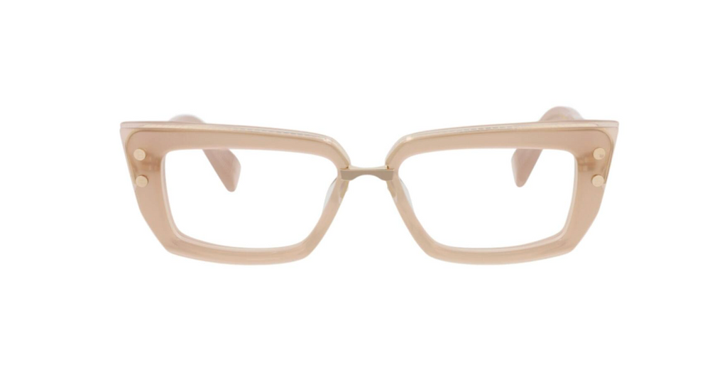 Balmain Cat Eye-Frame Acetate Optical Frames - Nude Nude Transparent