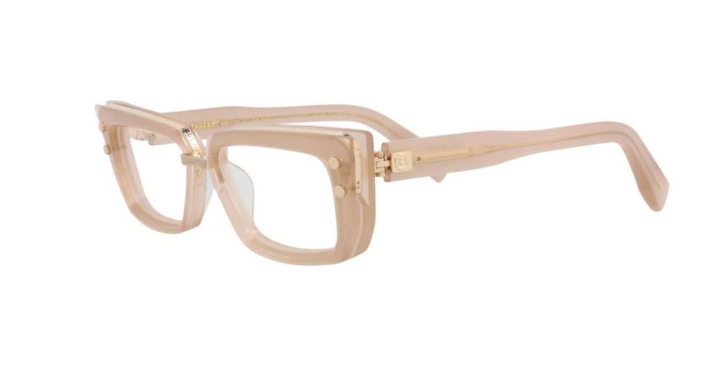 Balmain Cat Eye-Frame Acetate Optical Frames - Nude Nude Transparent